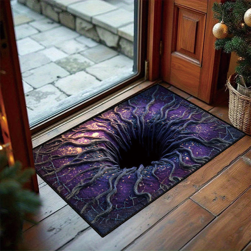 🎃Halloween Front Door Mat – Festive 3D Visual Skull & Clown Horror Rug💀